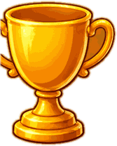 Goldener Championpokal als Sinnbild für den finalen KO von KO Million